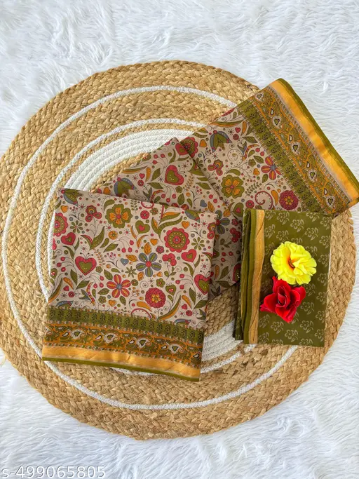 cotton printed saree