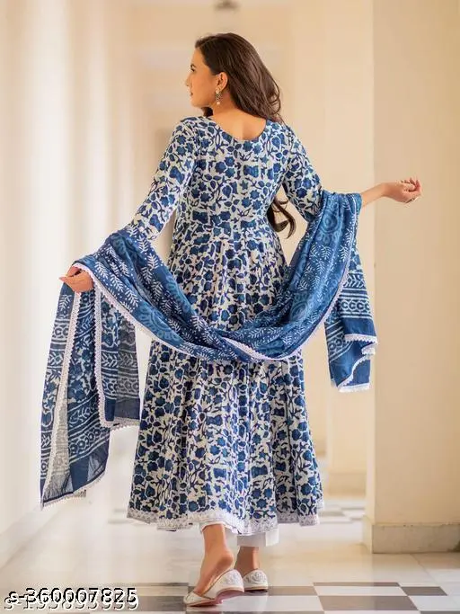 ANAMIKA ATTRACTIVE ANARKALI WITH PANT AND DUPTTA SET