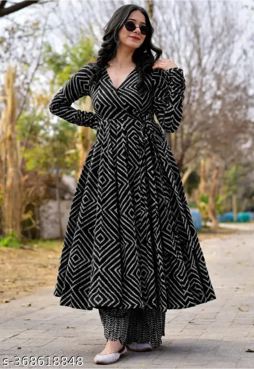 Beautiful Anarkali gowan reyon febric &amp;amp;amp;amp;amp; Beautiful print fornt beautiful Embroidered