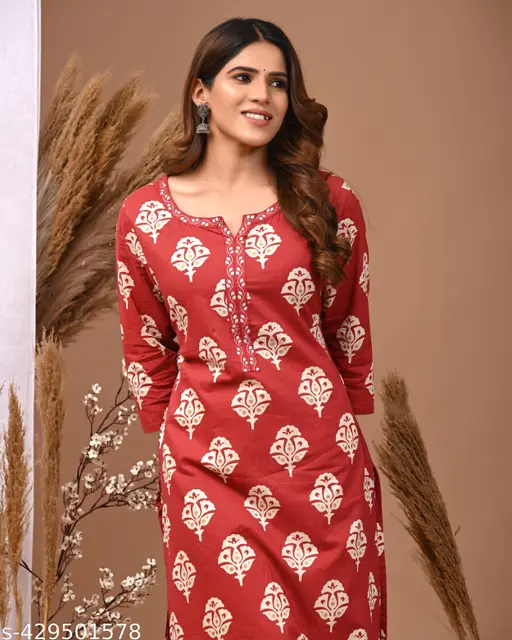 Maroon Blossom Trend Kurti