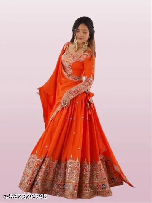 Traditional Embroidered Taj Design Lehenga Choli
