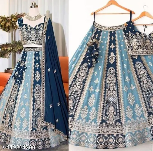 Georgette Ready To Wear Lehenga with Stitched Blouse