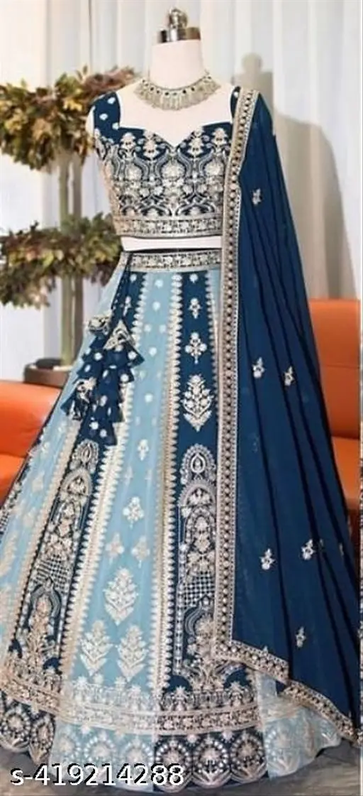 Georgette Ready To Wear Lehenga with Stitched Blouse