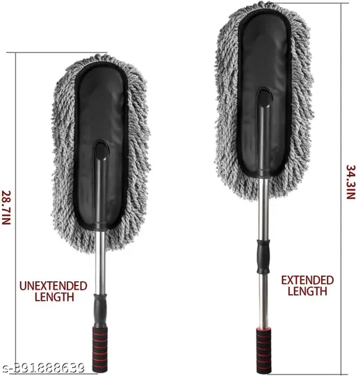 Microfiber Flexible Duster Car Wash | Car Aing Accessories | Microfiber | Brushes | Dry/Wet Home, Kitchen, Office Aing Brush with Expandable Handle