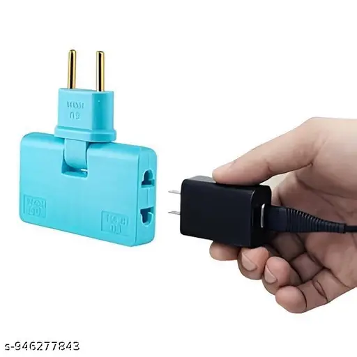 Adapter 180° Rotatable Wireless Mini Slim Outlet Multi-Foldable EU/US Converter 2-Pin Rotate Plug | Foldable 3 Plug Socket | Ultra-Thin Space-Saving Wall Adapter Smart &amp;amp; Sleek Design