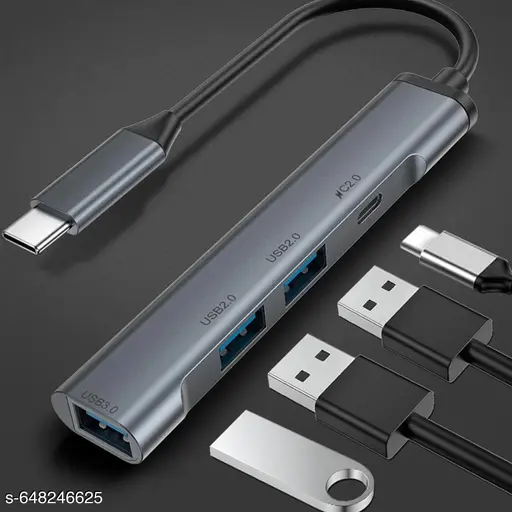 Advanced Type C USB Hub with fast USB3.0 port plus dual USB2.0 slots compact durable design ideal for laptops support