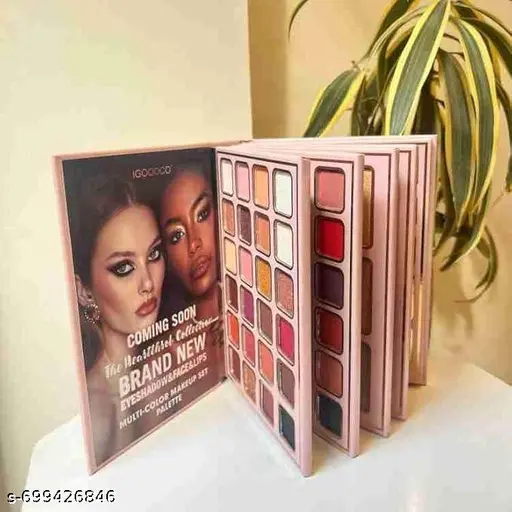 5in1 Book-Style Foldable Makeup Palette Set | Portable &amp;amp;amp;amp; Long-Lasting | Contour Blush Highlight Eyeshadow, Suitable for Multiple Skin Tones &amp;amp;amp;amp; Makeup Looks All In One MakeupBook (Fashion)