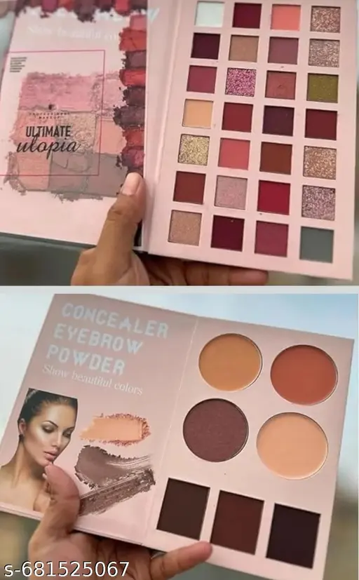 Multipurpose makeup book Eyeshadow &amp;amp;amp;amp; FACE &amp;amp;amp;amp; LIPS MULTICOLOR All in one makeup book palette (Multicolor, Black)book
