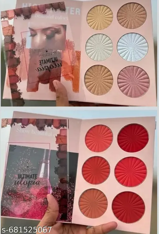 Multipurpose makeup book Eyeshadow &amp;amp;amp;amp; FACE &amp;amp;amp;amp; LIPS MULTICOLOR All in one makeup book palette (Multicolor, Black)book