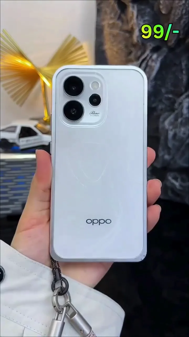 Premium Luxury Sleek Phone Case for Oppo Reno Series – Minimalist White Shockproof Back Cover with Detachable Lanyard Strap and Camera Protection