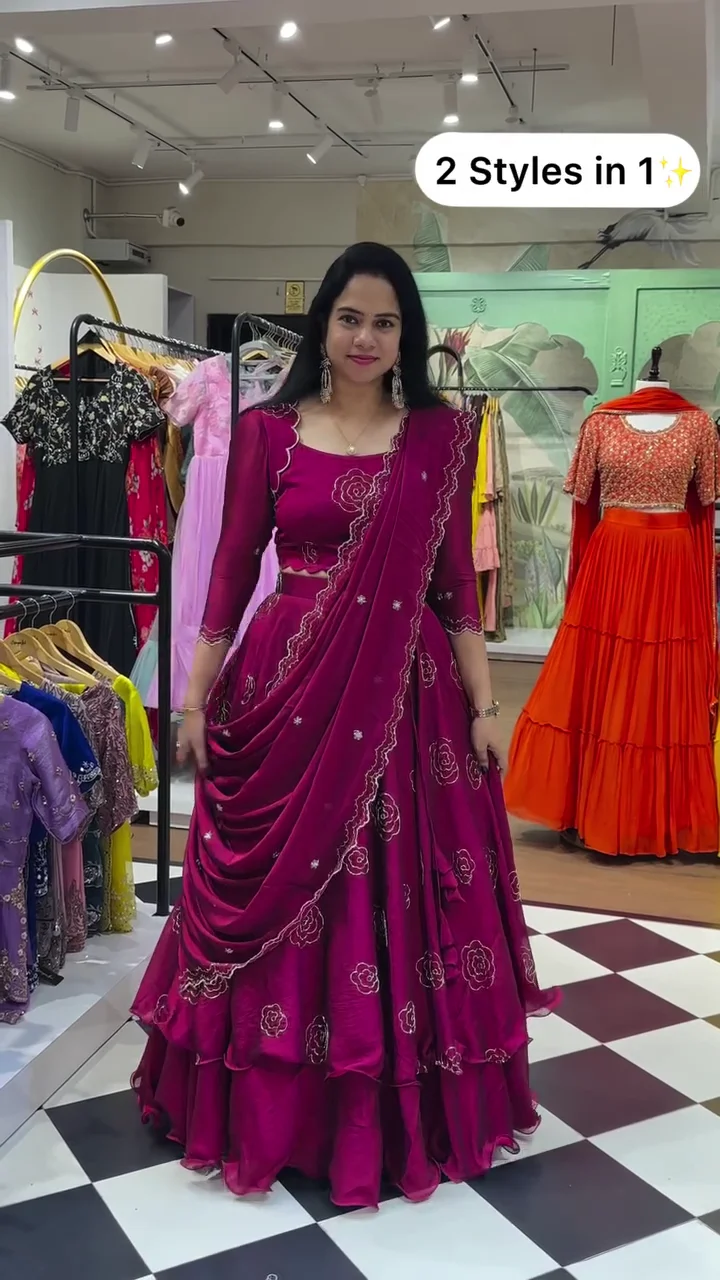Women Designer Tabby Organza Anarkali kurta Suit Set with Embroidery &amp;amp;amp;amp;amp; Handwork Dupatta