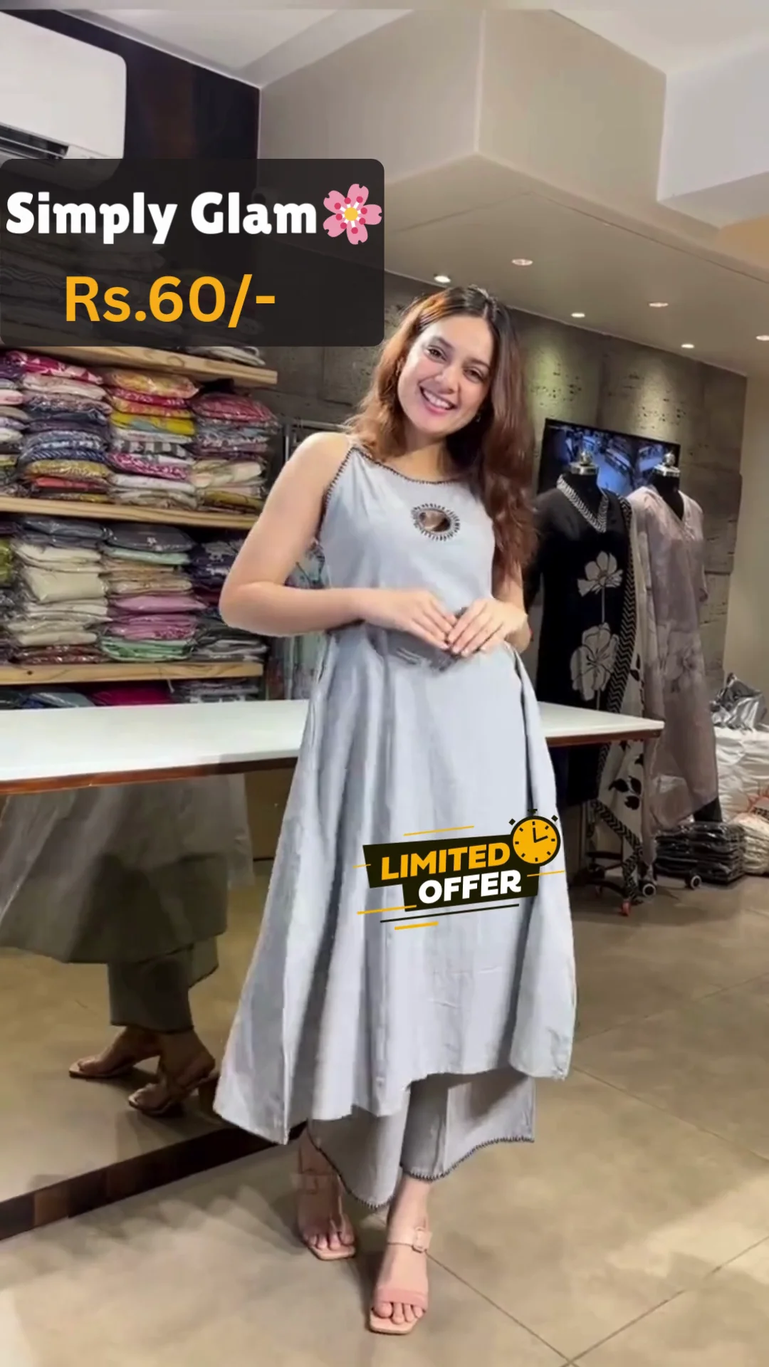 Women Regular Thread Work Kurta with Trousers
