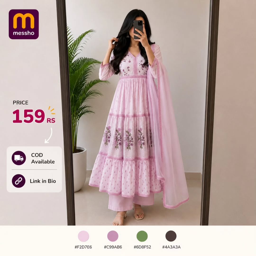 Women Floral Embroidered Panelled Thread Work Chanderi Silk Kurta with Trousers &amp;amp;amp; With Dupatta