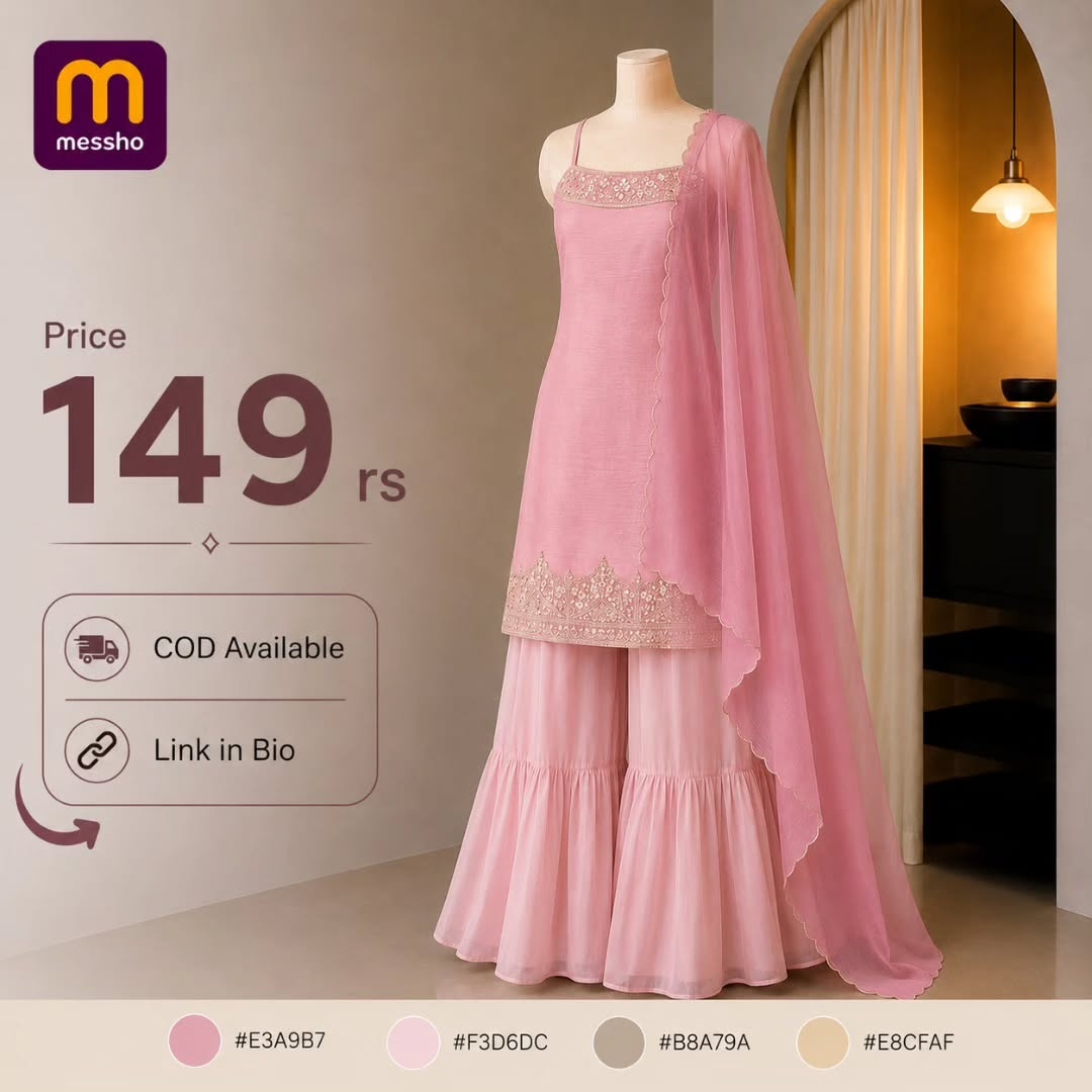 Women Embroidered Regular Kurta with Sharara &amp;amp;amp; With Dupatta