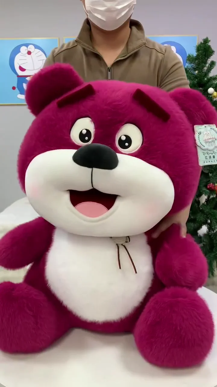 Storescent Soft Toys for Kids - Stuffed Animal Plush Soft Toy for Boys &amp;amp;amp;amp; Girls | Plushie Toy Half Hooded Strawberry Bear 30cm