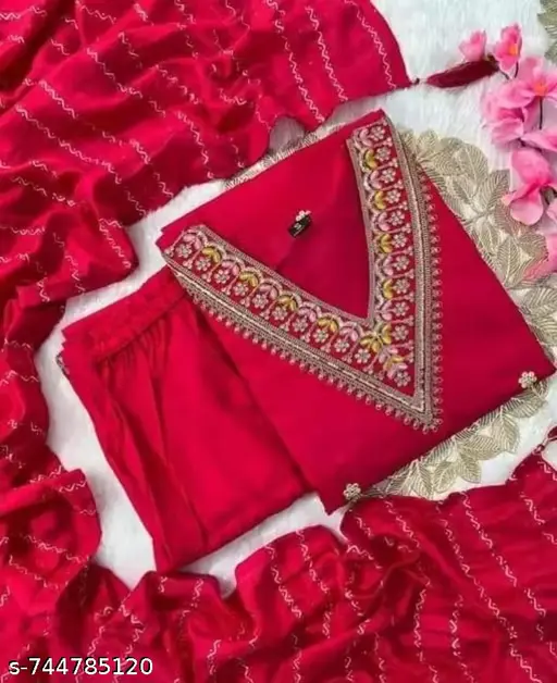 Cotton Women Kurti With Dupatta &amp;amp;amp; Bottomwear