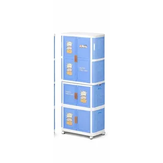 Cute Multi-Layer Kids Storage Cabinet with Wheels